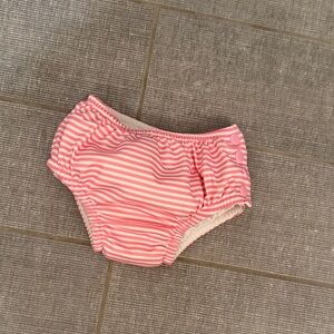 Green sprout Pink Striped Baby reusable swim diaper